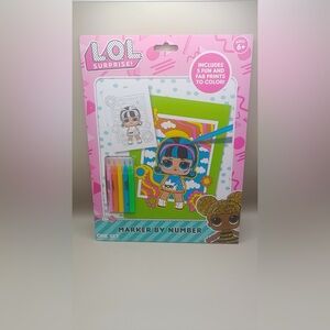 L.O.L. Surprise! Marker By Number Set - Pink, Green, Blue